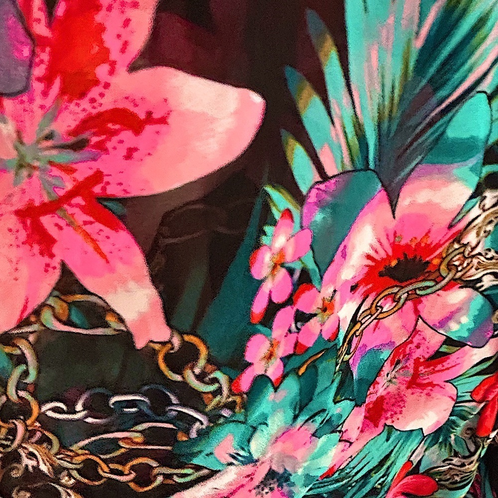 Vacay party tropical tunic caftan dress rhinestone embellishments Small NWT - Picture 6 of 11